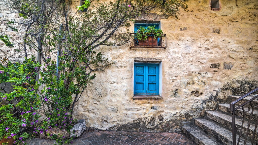 The village of San Pantaleo in Sardinia. Market