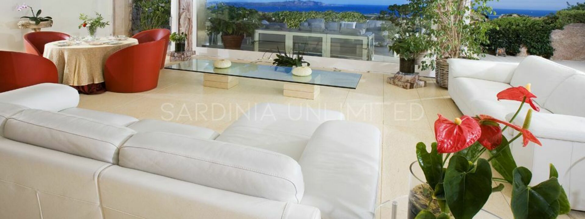 Villa Ephelia: luxury villa in Porto Cervo with sea view from living room