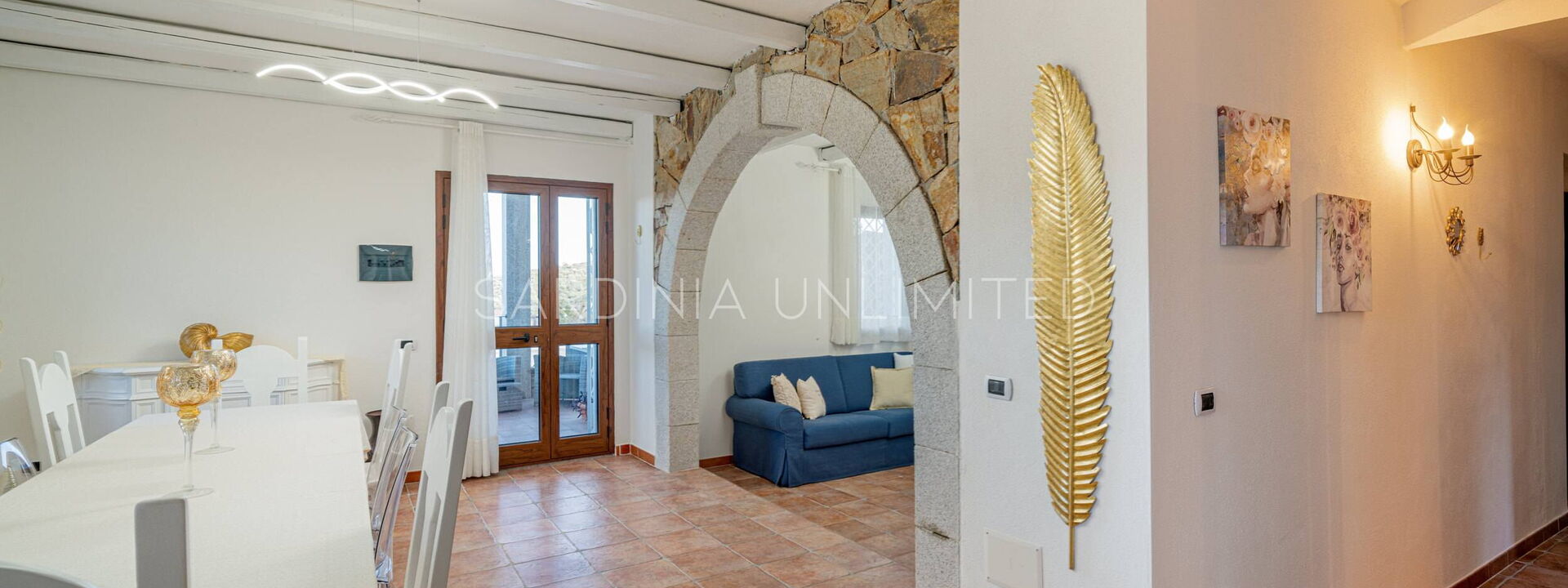 Villa i Venti di Molara: Salle à manger, Salon