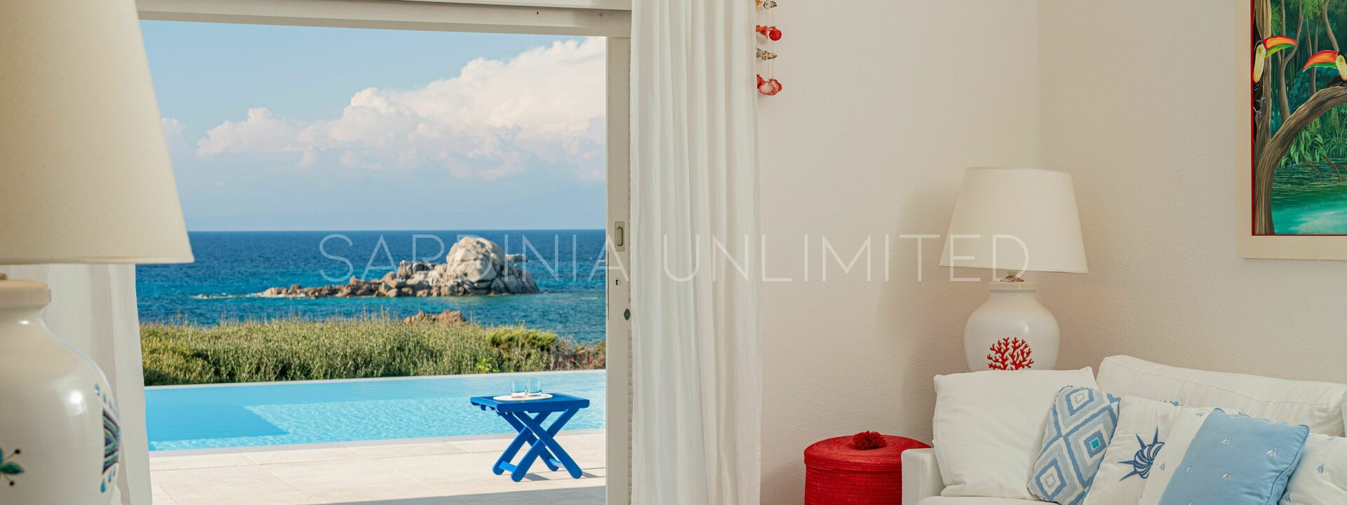 Villa Gloriator: Villa zu vermieten in Portobello di Gallura mit Wohnzimmer mit Meerblick