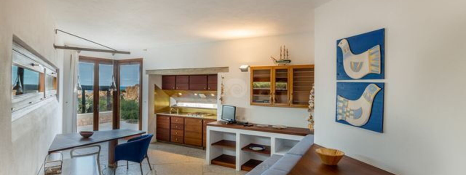 Villa le Sfumature del Melograno: Cucina, Sala da pranzo, Soggiorno