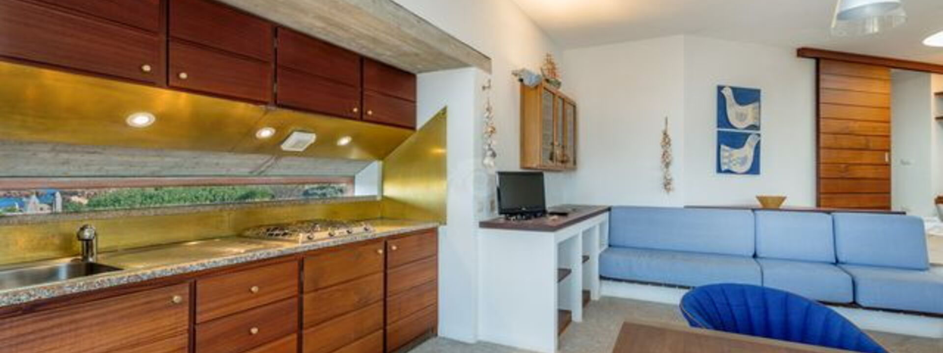 Villa le Sfumature del Melograno: Cucina, Sala da pranzo, Soggiorno