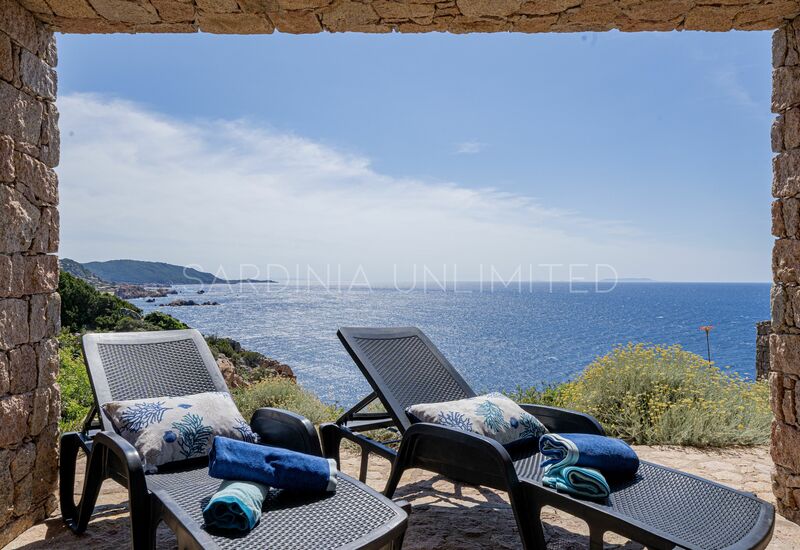 Villetta Nuvola Azzurra: Stunning view from the terrace of this villa for rent in front of the sea.